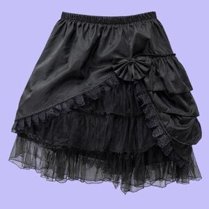 Burleska Goth Black Layered Lolita  Skirt